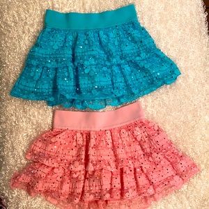 Girl’s Justice Skirts w/ attached shorts (Size 6)